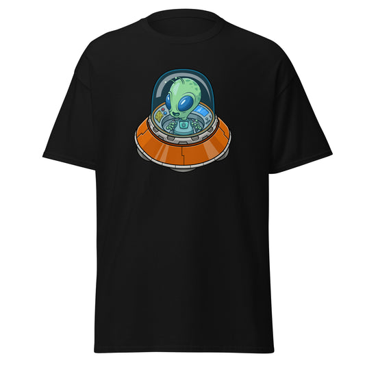 Alien in a Saucer - Unisex T-Shirt